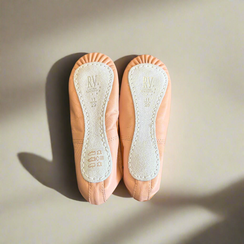 Roch Valley Ophelia Full Sole Leather Ballet Shoes - Pink