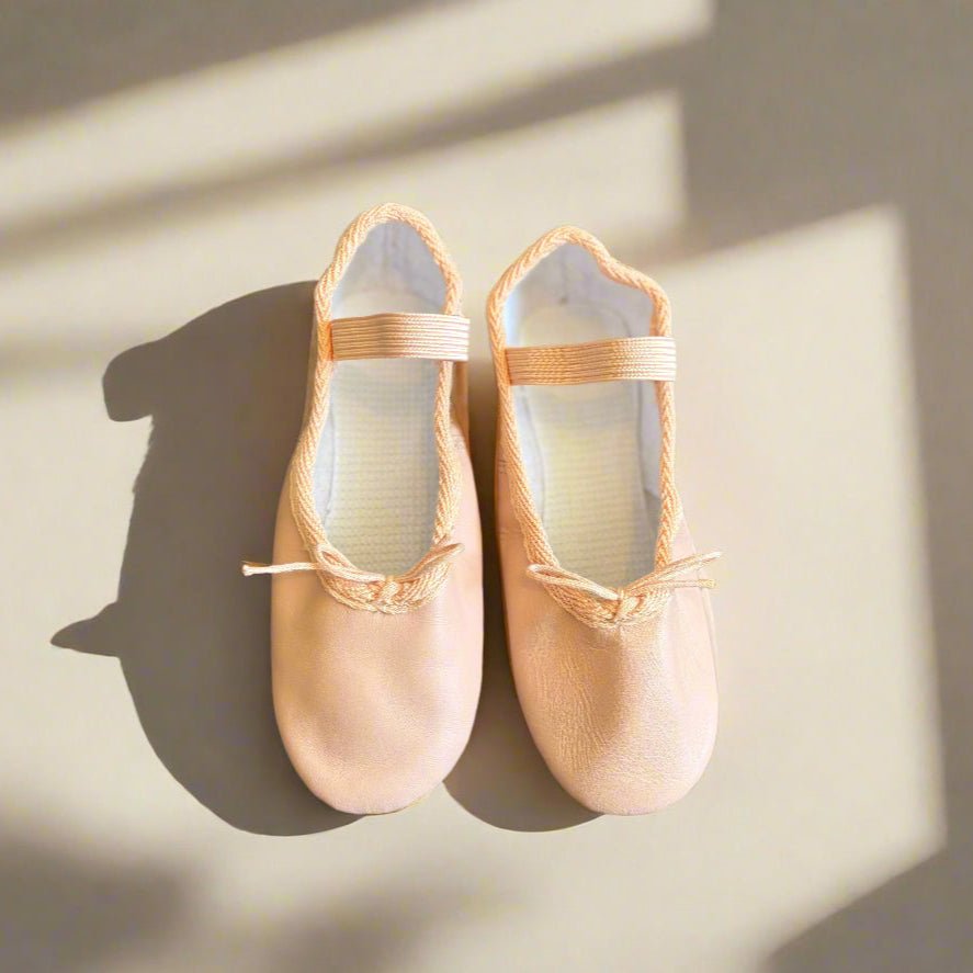 Roch Valley Ophelia Full Sole Leather Ballet Shoes - Pink