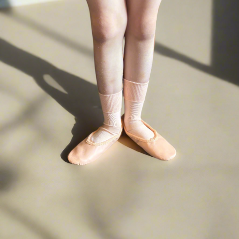 Roch Valley Ophelia Full Sole Leather Ballet Shoes - Pink