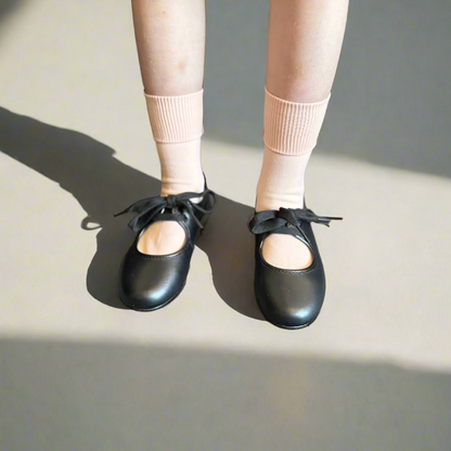 Roch Valley Low Heel PU Tap Shoes - With fitted Toe & Heel Taps