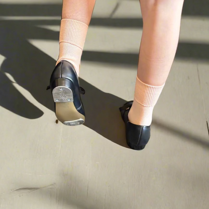 Roch Valley Low Heel PU Tap Shoes - With fitted Toe & Heel Taps