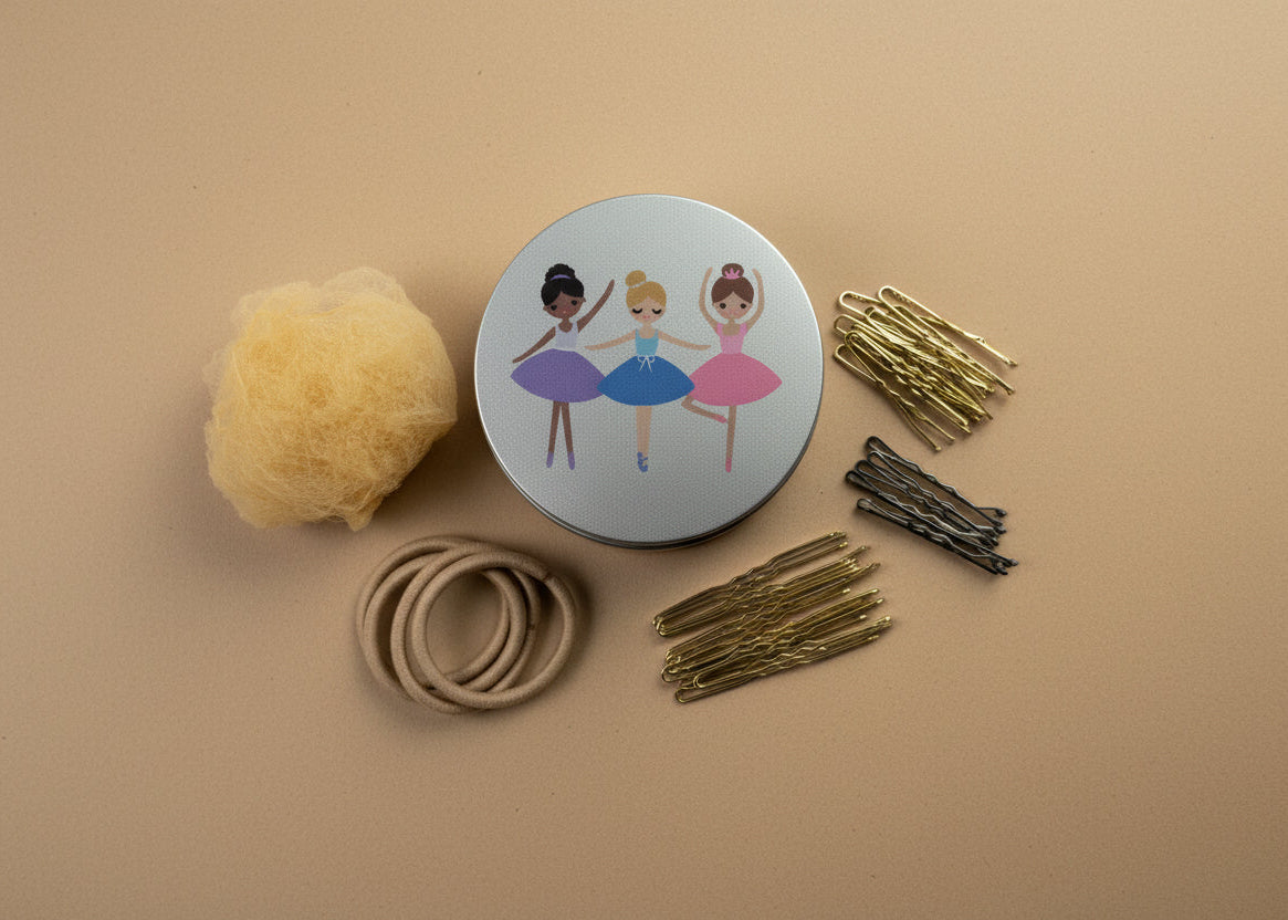 Roch Valley Bun Kit - Bun Nets, Hair Pins & Hair Bobbles In Re-usable Tin