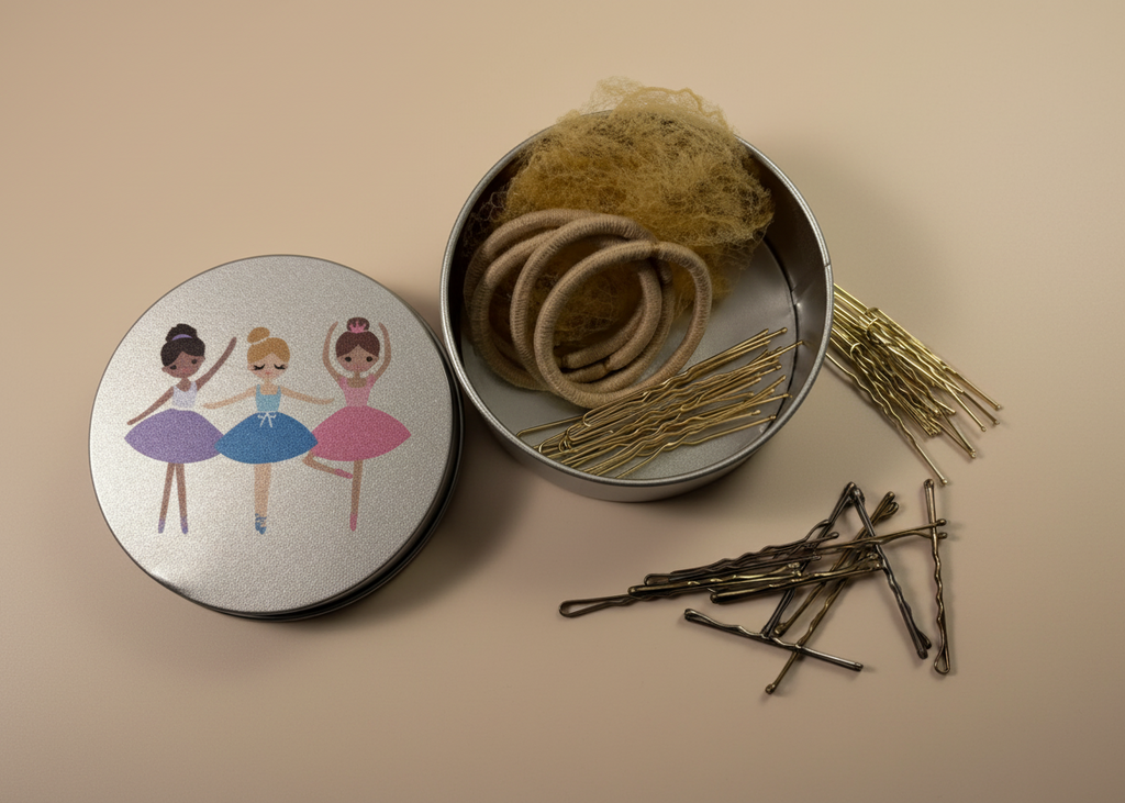 Roch Valley Bun Kit - Bun Nets, Hair Pins & Hair Bobbles In Re-usable Tin