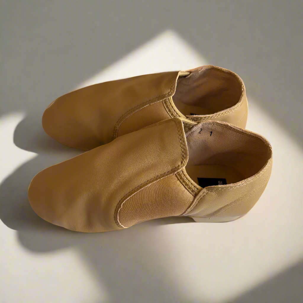 Starlite Velocity Slip On Leather Jazz Shoe, Split Rubber Sole