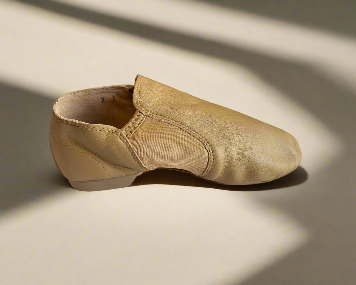 Starlite Velocity Slip On Leather Jazz Shoe, Split Rubber Sole