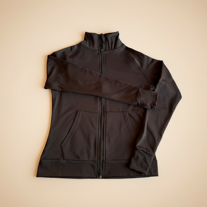 Silky Studio Black Longline Full Zip Jacket