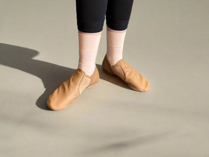 Starlite Velocity Slip On Leather Jazz Shoe, Split Rubber Sole