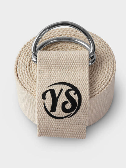 Yoga Studio GOTS Organic Cotton D-Ring 2.5m Yoga Belt Strap